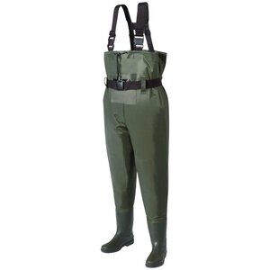 New Adult (Men Size 10) Fishing Chest Waders (Khaki Green) - New